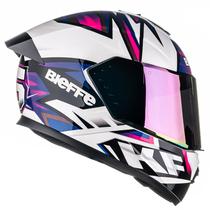 Capacete Bieffe B12 Kf Branco + Viseira Espelhada Aerofolio