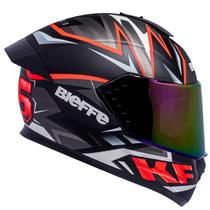Capacete Bieffe B12 Kf Preto + Viseira Espelhada Aerofolio