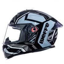 Capacete Bieffe B12 Phanton Esportivo Prata Moto Aerofolio