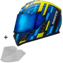 Capacete Bieffe B12 Strada Masculino Feminino Lançamento Esportivo + Viseira Azul