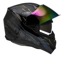 Capacete Bieffe B40 Hunting Óculos Interno Camaleão Preto