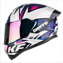 Capacete BIEFFE Branco/Roxo