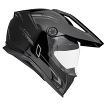 Capacete Bieffe Btrail Authentic Preto Brilho C Óculos Solar