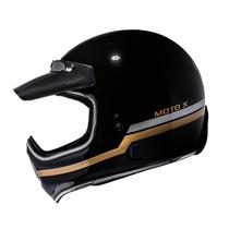 Capacete Bieffe Moto X Eternal Preto Old School Custom