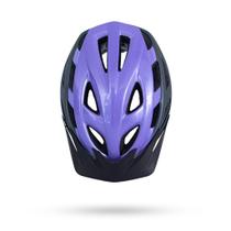 Capacete Bike Asw Fun Com Iluminação Segurança Roxo Tam G/GG