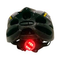 Capacete Bike Ciclismo GTS Out Mold com LED - Preto/Amarelo