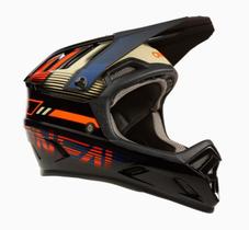 Capacete Bike Fullface Oneal Backflip Eclipse - Laranja/Azul