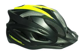 Capacete Bike Mtb Vessel Regulagem/Led M Preto Com Cinza