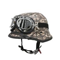 Capacete Bike/Scooter Alemão Camuflado Marrom Espelhado P