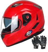 Capacete Bluetooth para motocicleta FreedConn BM2-S Red XL