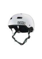 Capacete branco fita camuflada pro brilho niggli Capacete branco fita camuflada pro brilho niggli
