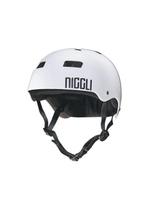 Capacete branco fita preta pro brilho niggli Capacete branco fita preta pro brilho niggli