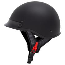 Capacete CARTMAN Preto Fosco Meio Rosto Médio com Aprovação DOT Capacete CARTMAN Preto Fosco Meio Rosto Médio com Aprovação DOT