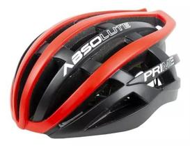 Capacete Ciclismo Absolute Prime Preto e Vermelho Regulável