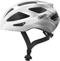 Capacete ciclismo abus macator branco/prata