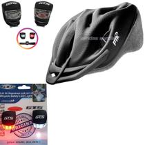 Capacete Ciclismo Bike Mtb Ptk Ajustável + Par De Sinalizador