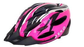 Capacete Ciclismo Com Led Sinalizador Mtb Rosa Preto Deko