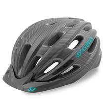 Capacete Ciclismo Feminino Giro Vasona Com Viseira Cinza e Verde