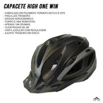 Capacete Ciclismo High One Win com Pisca Led Bicicleta Mtb Speed