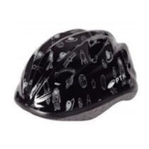 Capacete Ciclismo Infantil Kids Com Regulador Preto/Branco - PTK