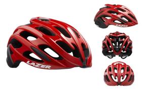 Capacete Ciclismo Lazer Blade Vermelho com Preto Fosco Road Speed / Tam M / 55 - 59cm