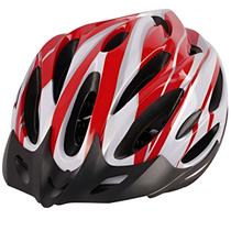 Capacete Ciclismo Led Sinalizador Mtb Vermelho Branco Deko