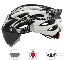 Capacete Ciclismo Mtb Com Viseira Magnética Led Ultraleve - Cairbull
