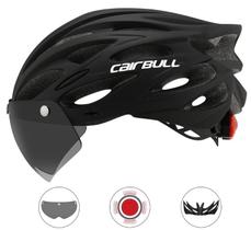 Capacete Ciclismo Mtb Com Viseira Magnética Led Ultraleve - Cairbull
