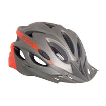 Capacete Ciclismo MTB GTA NX INMOLD Com Led Cinza Vermelho Tamanho: G 58-62