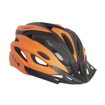 Capacete Ciclismo MTB GTA NX INMOLD Com Led Preto Laranja Tamanho: M 54-58