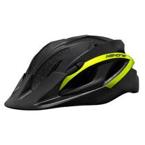 Capacete Ciclismo MTB High One Win Preto/Amarelo C/ Luz