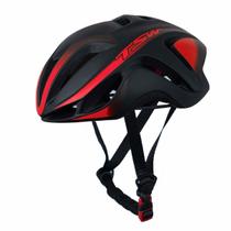 Capacete Ciclismo Tsw Team Plus Preto/Vermelho G 57 a 61