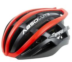 Capacete ciclista absolute prime preto e vermelho m