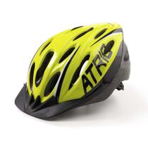 Capacete Ciclista C/ Viseira Mtb E Led-Neon e Preto M - Bi168