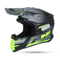 Capacete Cinza Fosco/Flúor Ims Evo Motocross Trilha Enduro Capacete Cinza Fosco/Flúor Ims Evo Motocross Trilha Enduro