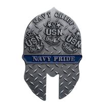 Capacete Coin Navy Pride Alloy Paint Metal Crafts Badges Anime