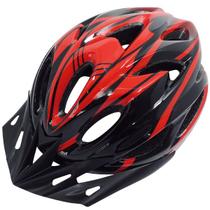 Capacete Com Sinalizador Led Ciclismo Mtb Rosa Preto Deko Cor:VermelhoTamanho:G Capacete Com Sinalizador Led Ciclismo Mtb Rosa Preto Deko Cor:VermelhoTamanho:G