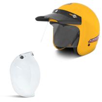 Capacete Compact + Viseira Bubble Amarelo Tam 58 Capacete Compact + Viseira Bubble Amarelo Tam 58
