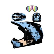 Capacete Completo Profissional Infantil Para Motocross, Bicicleta, Downhill DH, Kart E Rally