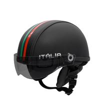 Capacete Coquinho Br 101 Italia Preto Vision Fume G