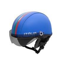 Capacete Coquinho Br 101 Italia Preto Vision Fume M