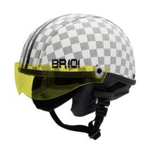 Capacete Coquinho Br 101 Xadrez Branco Vision Laranja P Capacete Coquinho Br 101 Xadrez Branco Vision Laranja P