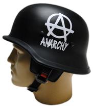 Capacete coquinho estilo militar Preto Anarchy Laterais Scooter Elétrica Moto M34017