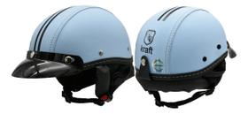 Capacete Coquinho Kraft Com Viseira Bike Moto Elétrica Azul Capacete Coquinho Kraft Com Viseira Bike Moto Elétrica Azul