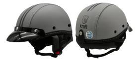 Capacete Coquinho Kraft Com Viseira Bike Moto Elétrica Cinza Capacete Coquinho Kraft Com Viseira Bike Moto Elétrica Cinza