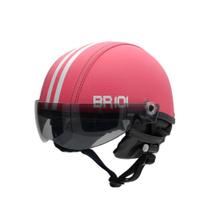 Capacete Coquinho Scooter Elétrica Bike Rosa Viseira