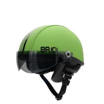 Capacete Coquinho Scooter Elétrica Bike Verde Neon Viseira