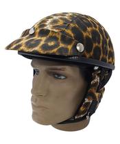 Capacete Coquinho Scooter Elétrica Custom Classic Pele de Onça CCC032 Capacete Coquinho Scooter Elétrica Custom Classic Pele de Onça CCC032