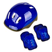 Capacete Cotoveleira E Joelheira Infantil Azul Kit Proteção - Fenix - Fênix