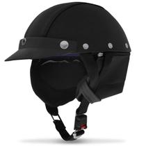 capacete couro coquinho custom bike scooter bike eletrica preto capacete couro coquinho custom bike scooter bike eletrica preto